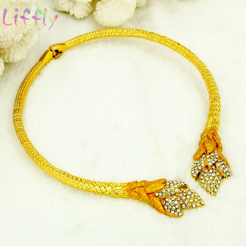 Ювелирные изделия из кристаллов в африканском стиле Модные наборы Дубая женские