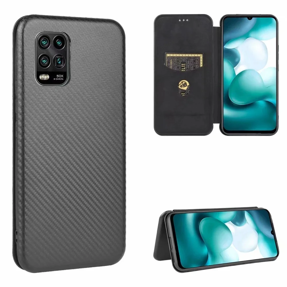 Чехол-книжка из углеродного волокна для Xiaomi Redmi Note 10 Pro 9S Mi 11 Ultra Poco X3 NFC M3 | Мобильные