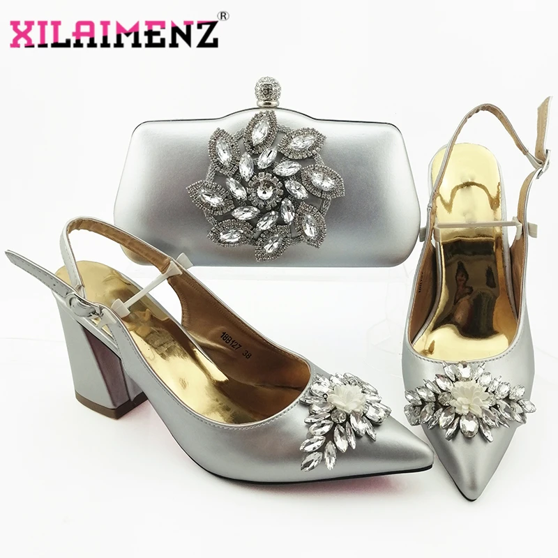 Комплект из туфель и сумочки в нигерийском стиле Итальянские женские комплекты