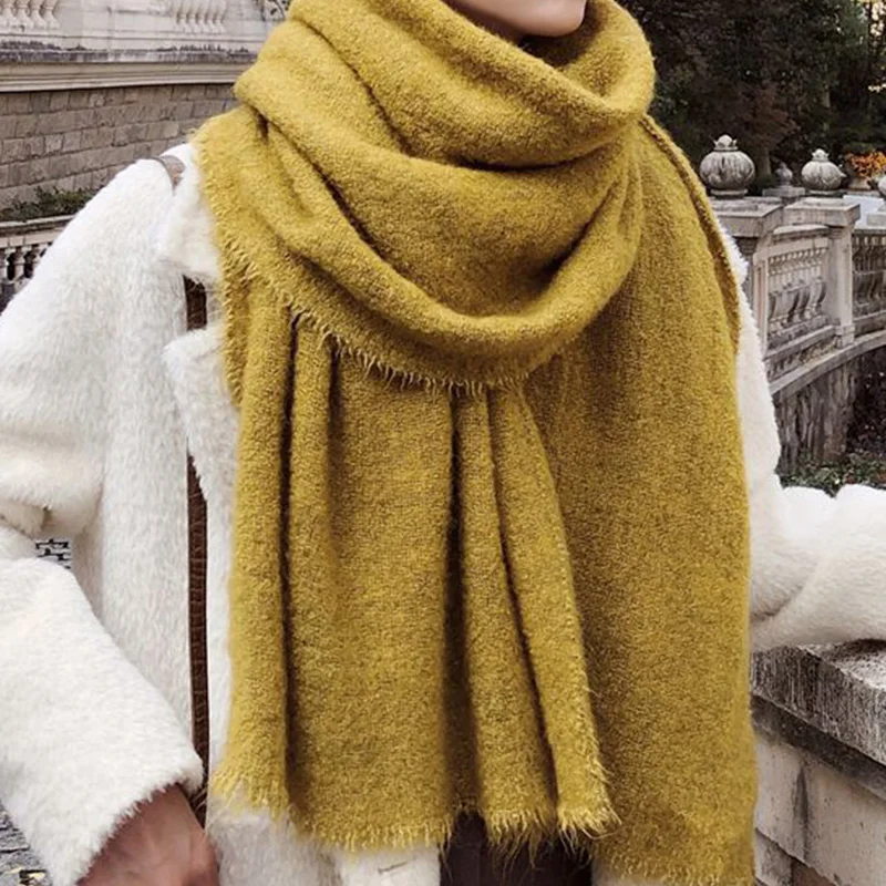 Осенние и зимние популярные модели кашемировых шарфов женская новая утолщенная