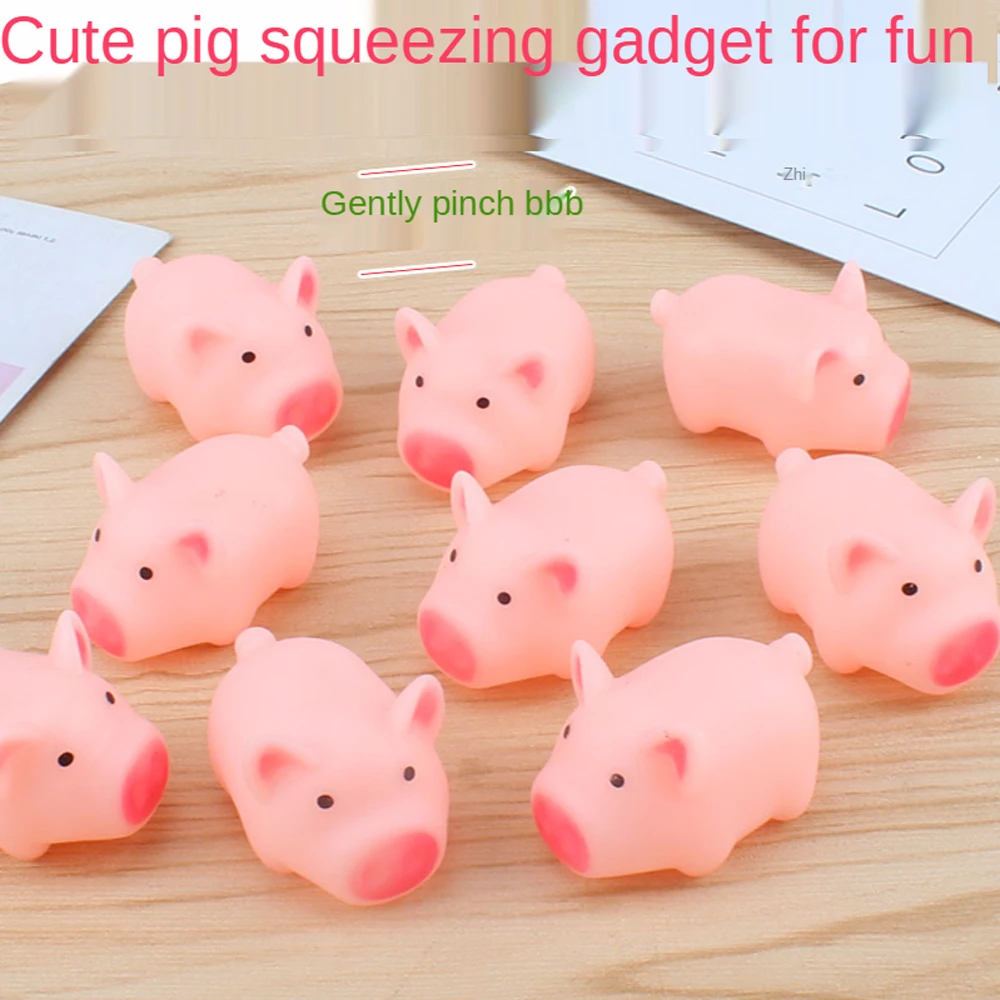 

1PC Mini Pink Pigs Toy Cute Vinyl Squeeze Sound Pig Lovely Antistress Gifts Kids Bath Gifts Home Decorations Free Shipping 2021
