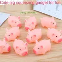 1pc mini pink pigs toy cute vinyl squeeze sound pig lovely antistress gifts kids bath gifts home decorations free shipping 2021