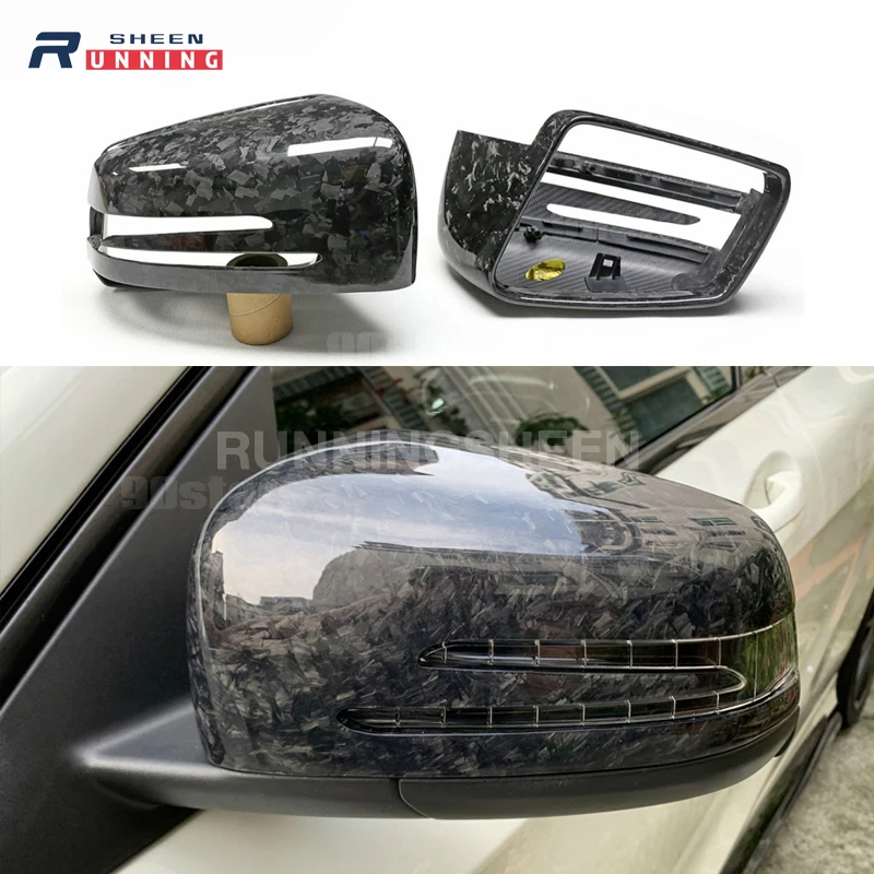 

Кованые Крышки для боковых зеркал из углеродного волокна для Mercedes-Benz AMG W176 W212 W204 C117 X156 C218 A C E CLS CLA GLA Class