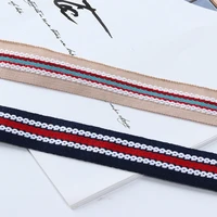 5yards 25mm stripe jacquard ribbon for diy craft headwear curtain garment decorative accessories gift packaging materials