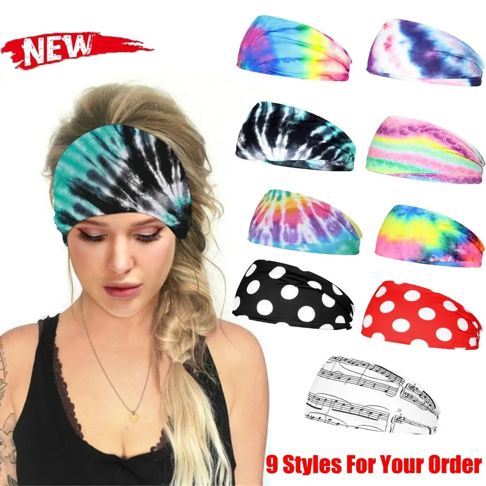 

Anti-Slip Men Women Sweat Absorbing Stretchable Fitness Sweat Bands Yoga Hair Bands Running Hairband Sports Headband