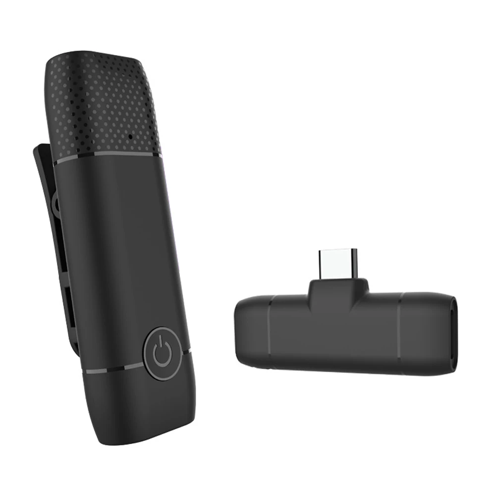 

Wireless Mini Portable Tie-clip Condenser Microphone Clip-on Tie-clip Mic Audio Video Recording Microphone for Mobilephone