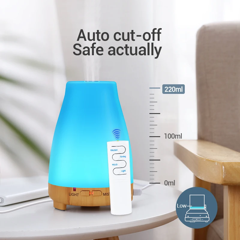 Электрический аромадиффузор с пультом ДУ 200 мл увлажнитель воздуха диффузор