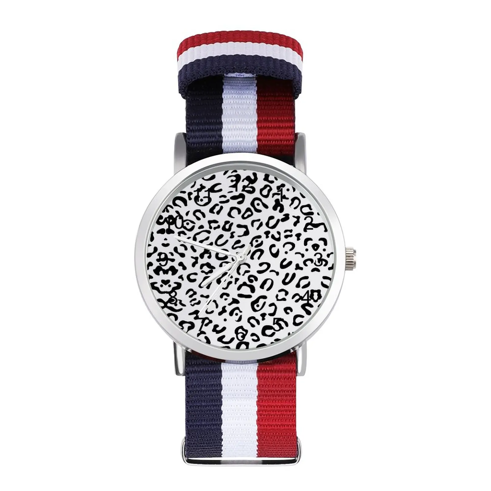 Grey Leopard Quartz Watch Animals Pattern Photo Lady Wrist Watch Sport Aesthetic Buy Wristwatch