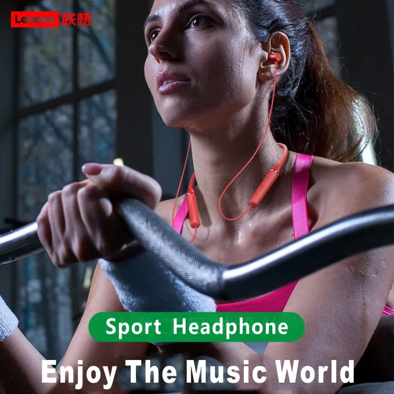 Новый Lenovo HE05 Neckband Wireless Bluetooth наушники BT 5 0 Hi-Fi стерео HD вызова Спортивная гарнитура
