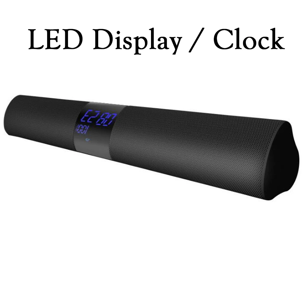 Двойной Саундбар будильник Компьютер ТВ динамик домашний кинотеатр громкий