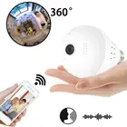 Горячая Распродажа 360 градусов светодиодный светильник 1080P беспроводной панорамный домашний безопасности WiFi рыбий глаз лампа ip-камера в форме лампы двухстороннее аудио Прямая поставка