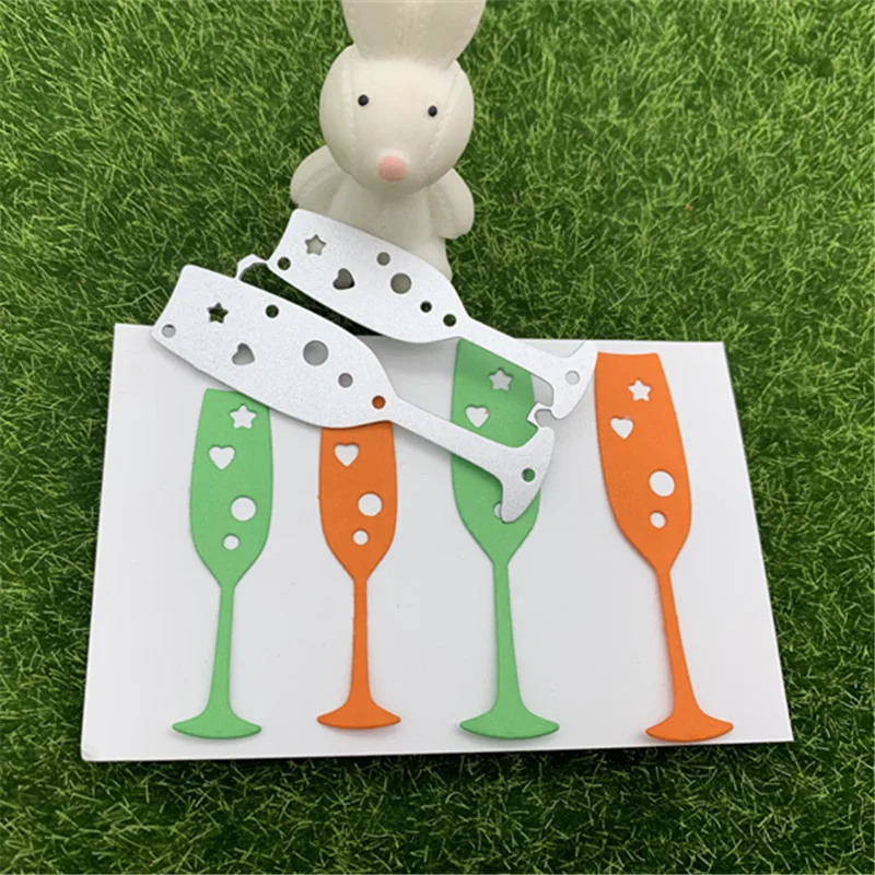 Металлические трафареты для высечки Винных Бокалов кружева карточки сделай сам