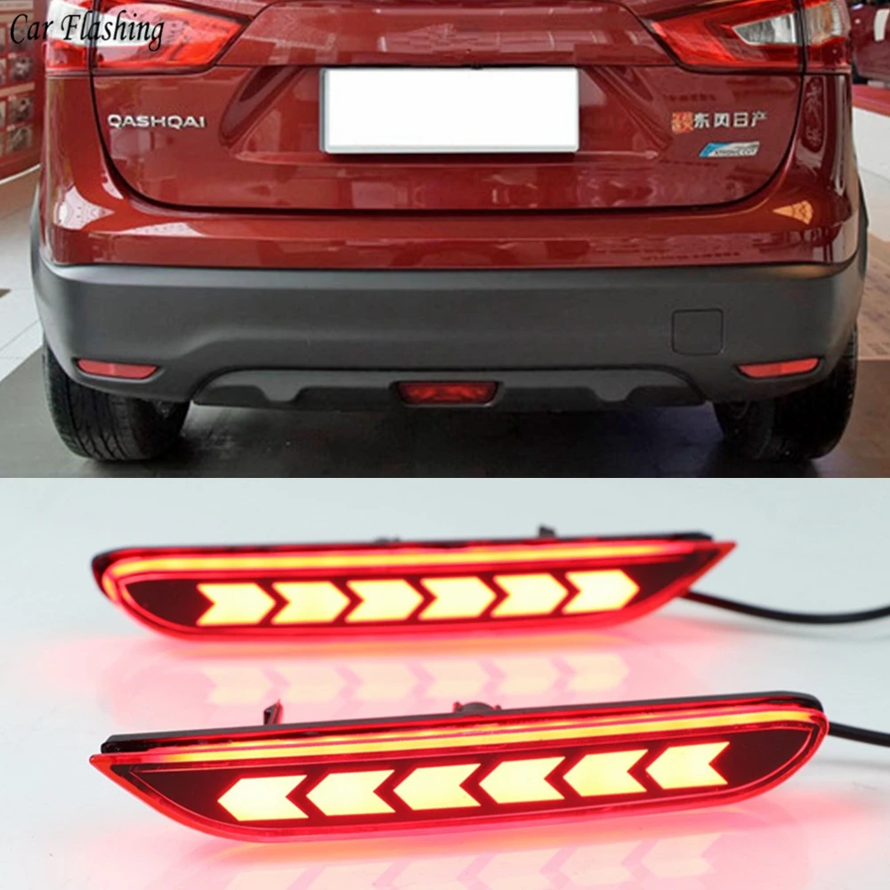 2 шт. Автомобильные светодиодные отражатсветодиодный для Nissan Qashqai 2016 2017 2018|Фара