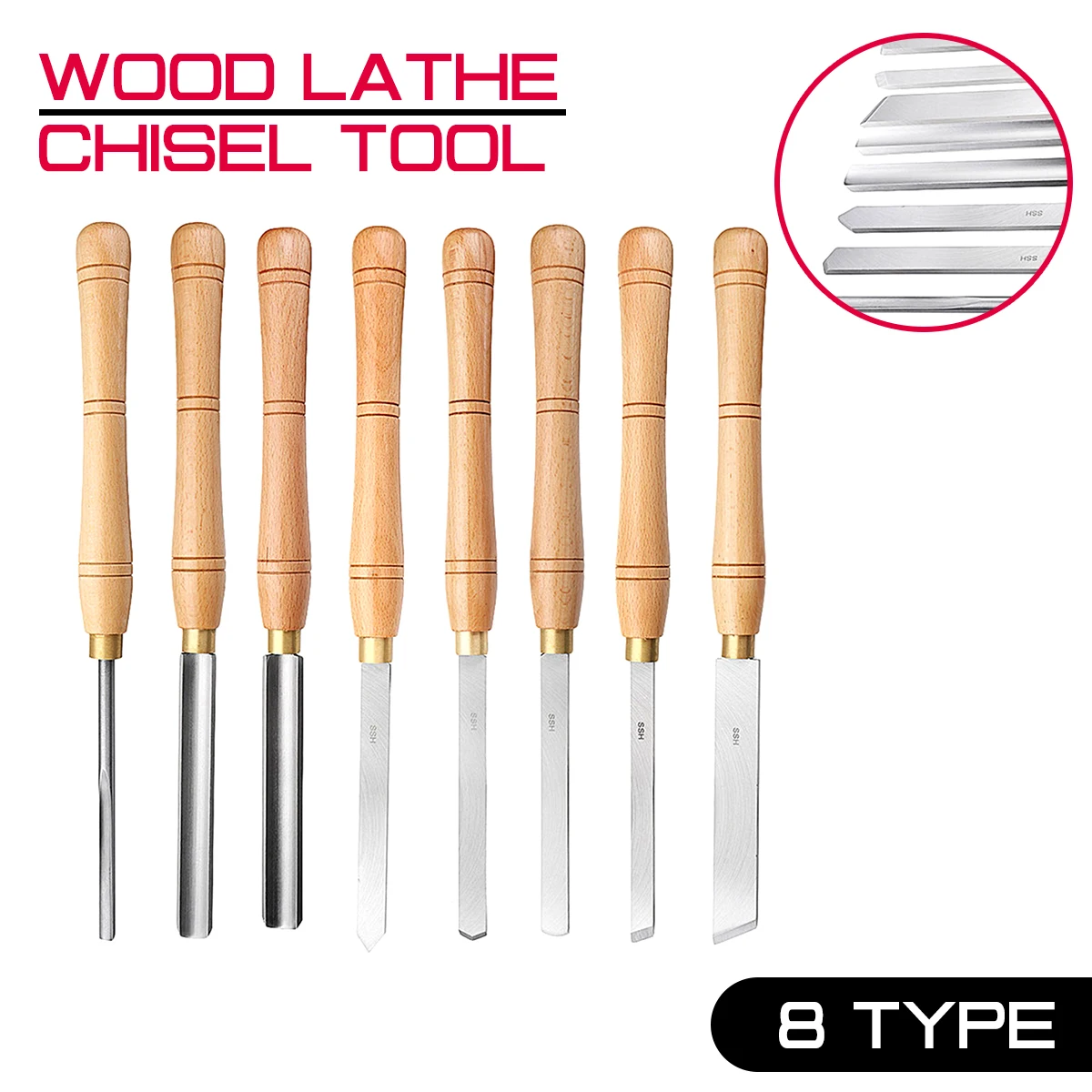 

Высокоскоростной стальной токарный станок с ручкой из дерева