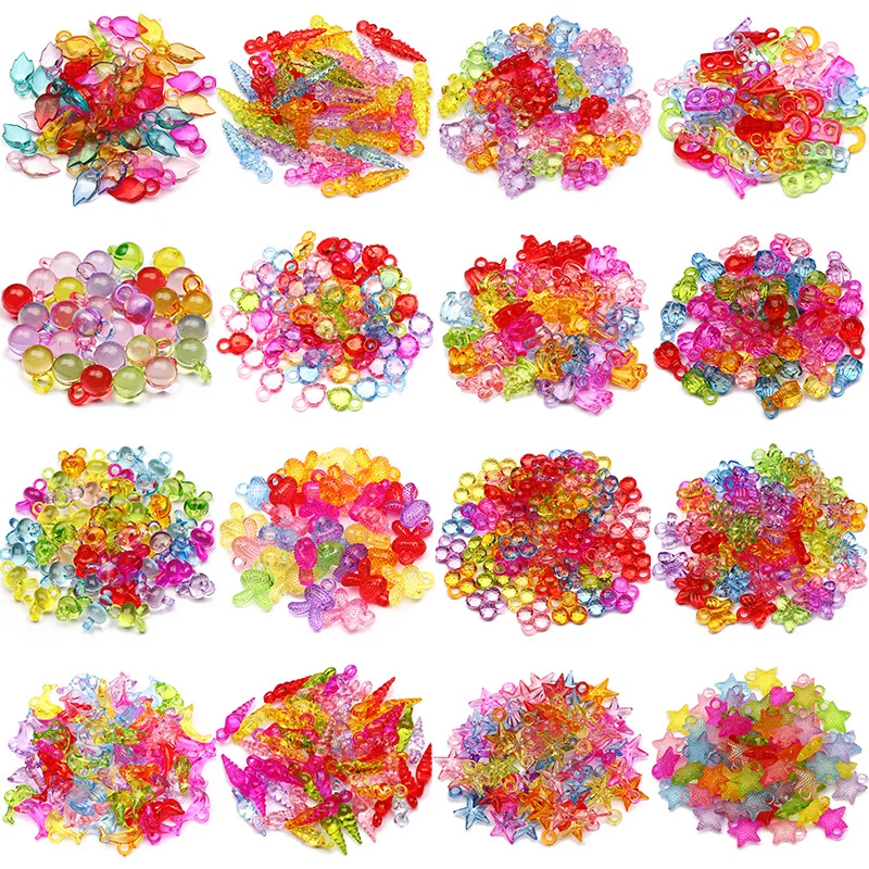 

Variety Mixed Colors Transparent Acrylic Beads Spacer Beads For Jewelry Making DIY Handmade Necklace Bracelet 30pcs Accessories