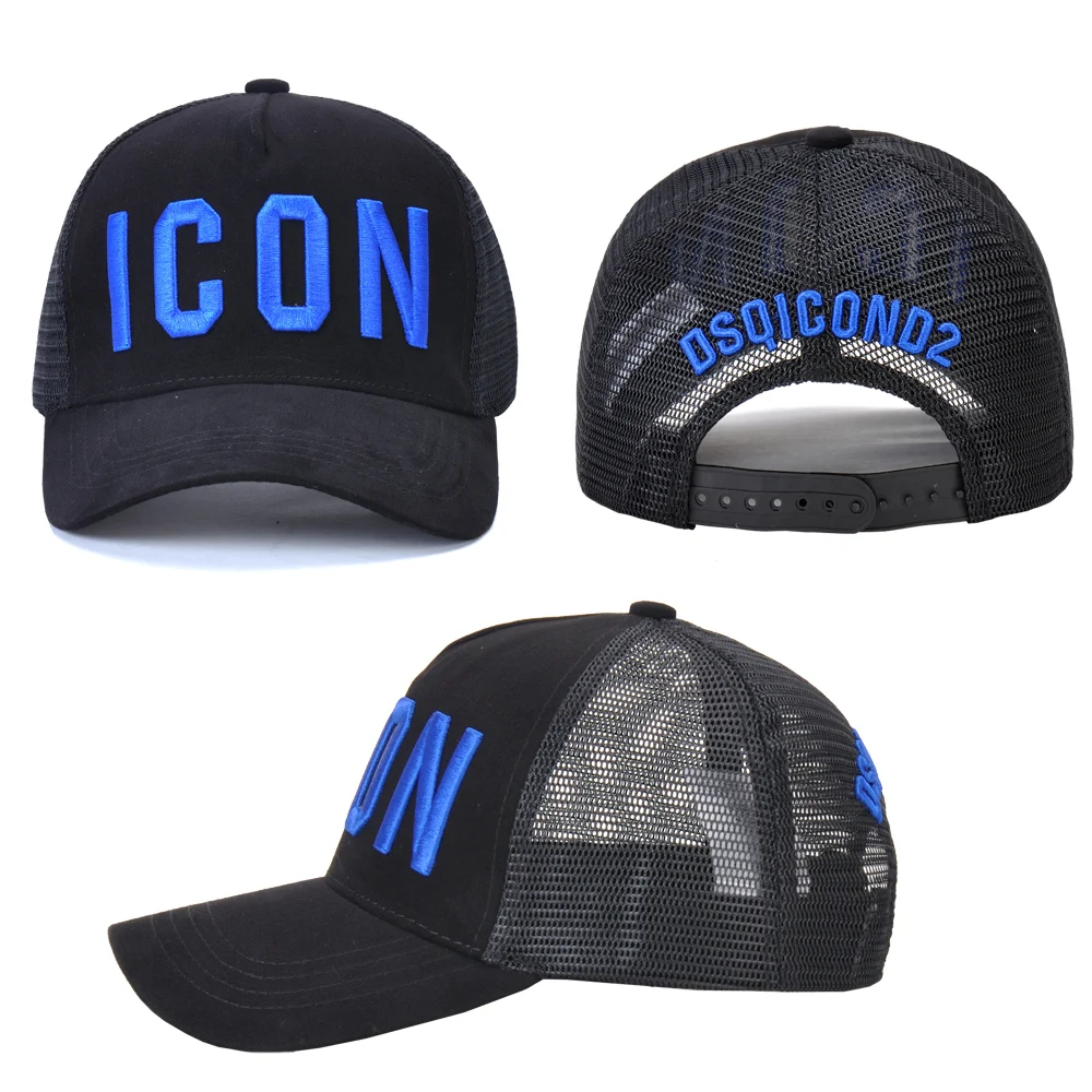 DSQICOND2 Brand 2022 Fashion ICON Letter Cotton Mens Baseball Cap Women Snapback Hat DSQ Hat Dad Hat Cotton Bone mesh Cap