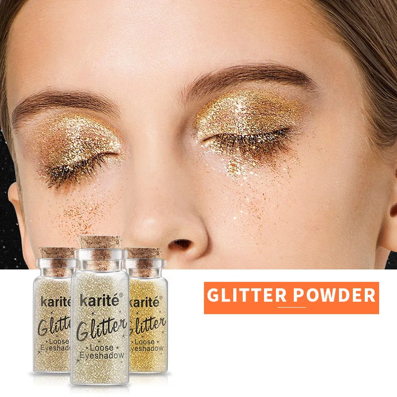 Eva's Lures Glitter Eye shadow Powder Pearl Shiny Waterproof Long Lasting Diamonds Shadow for Make up |