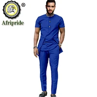 african clothes for men embroidery short sleeve shirt and pant 2 piece set dashiki outfit plus size tracksuit blouse s2116011