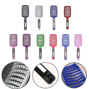 Расческа для волос женская щетка для влажных волос Профессиональный стайлинг пластиковая нейлоновая большая изогнутая расческа парикмахерские инструменты для укладки парикмахерских