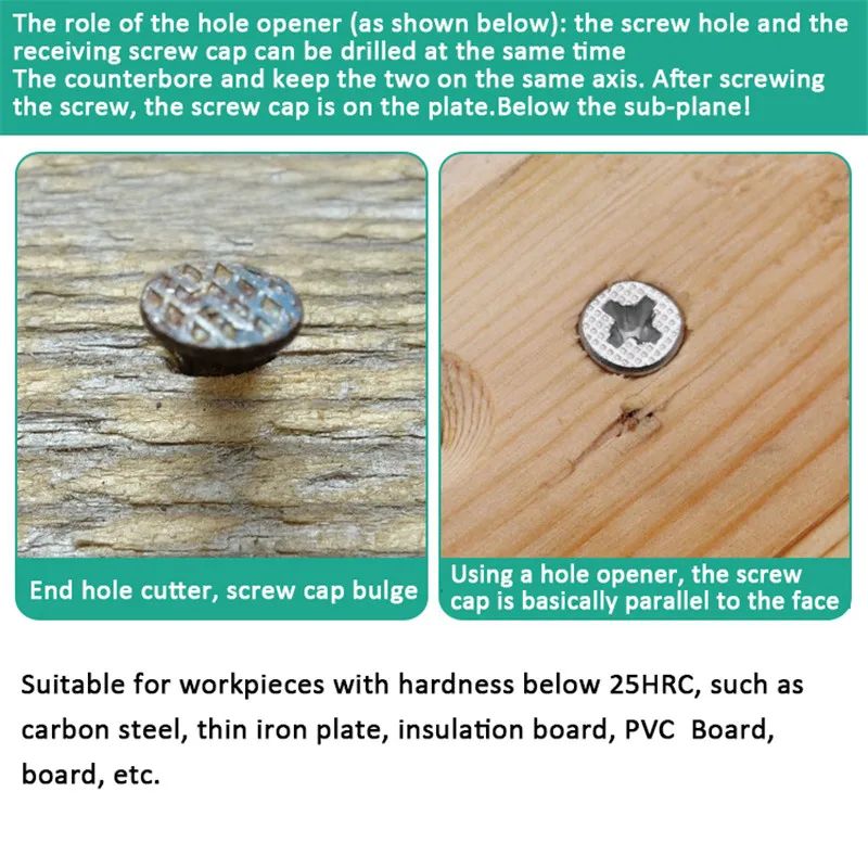 

6Pcs Countersink Drill Woodworking Drill Bit Set Drilling Pilot Holes For Screw Sizes hand tool set #5 #6 #8 #10 #12