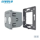 Livolo сделай сам, стандарт ЕС, 2 клавиши, 2 канала, без стеклянной панели, светодиодные затемняющие светильники, адаптивный диммер, настенный сенсорный выключатель для дома