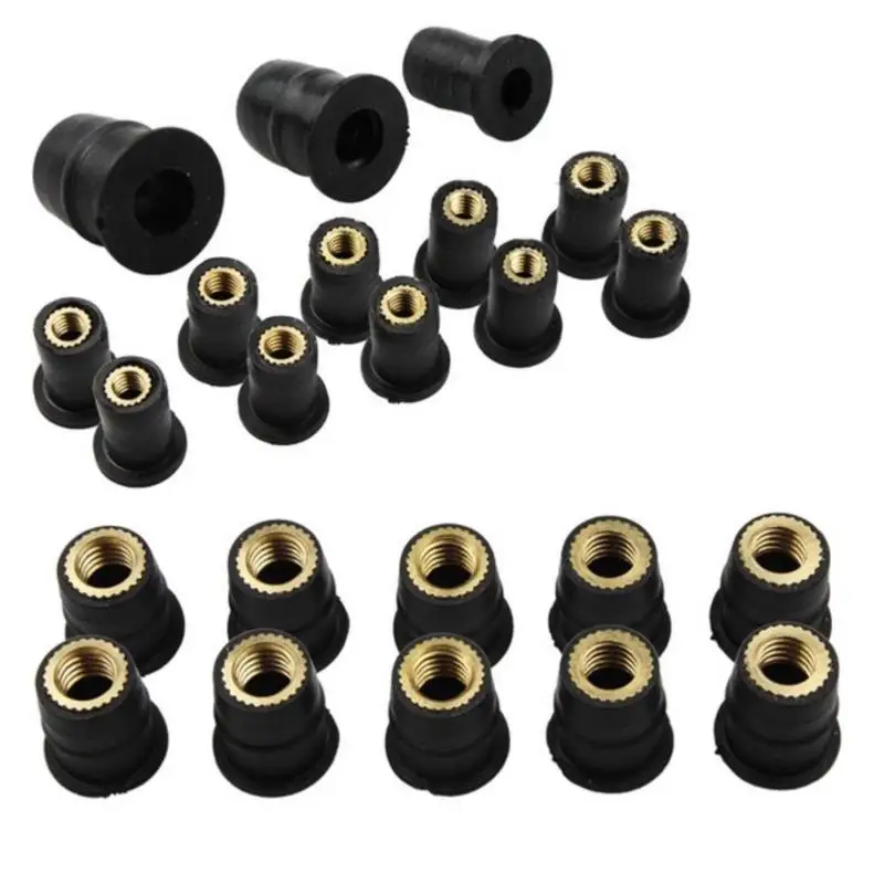 

10PCS Motorcycle For M4/M5/M6 Rubber Well Nuts Riding Accessories Fastener Goods