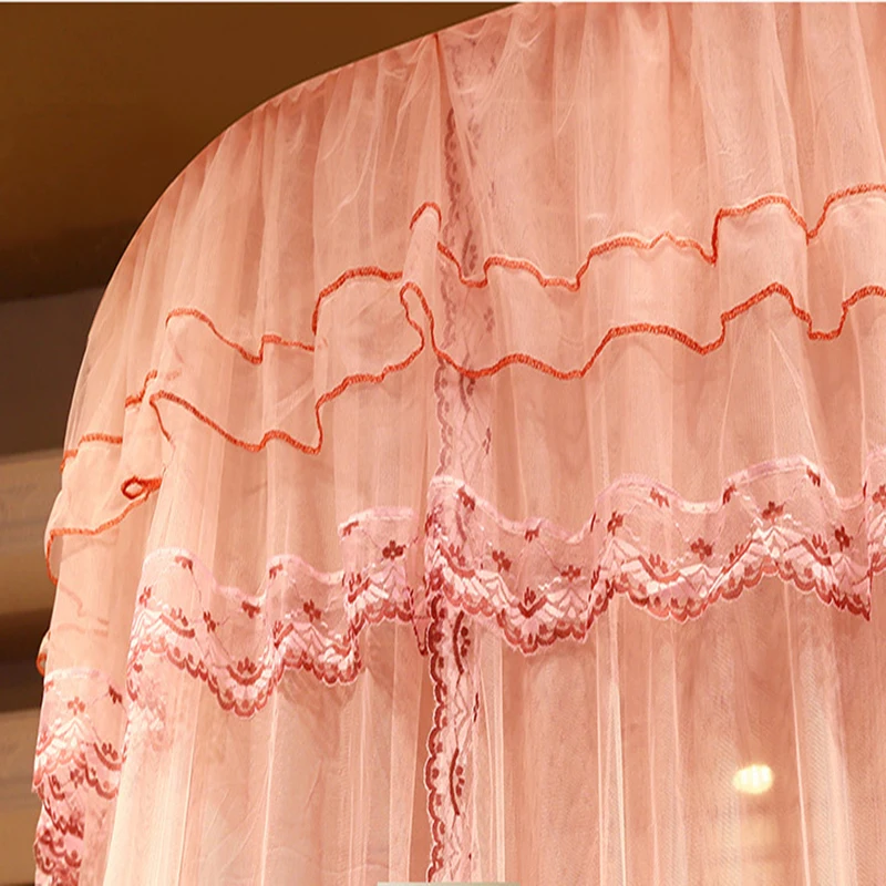 Красная напольная москитная сетка купол подвесная потолок принцесса кровать