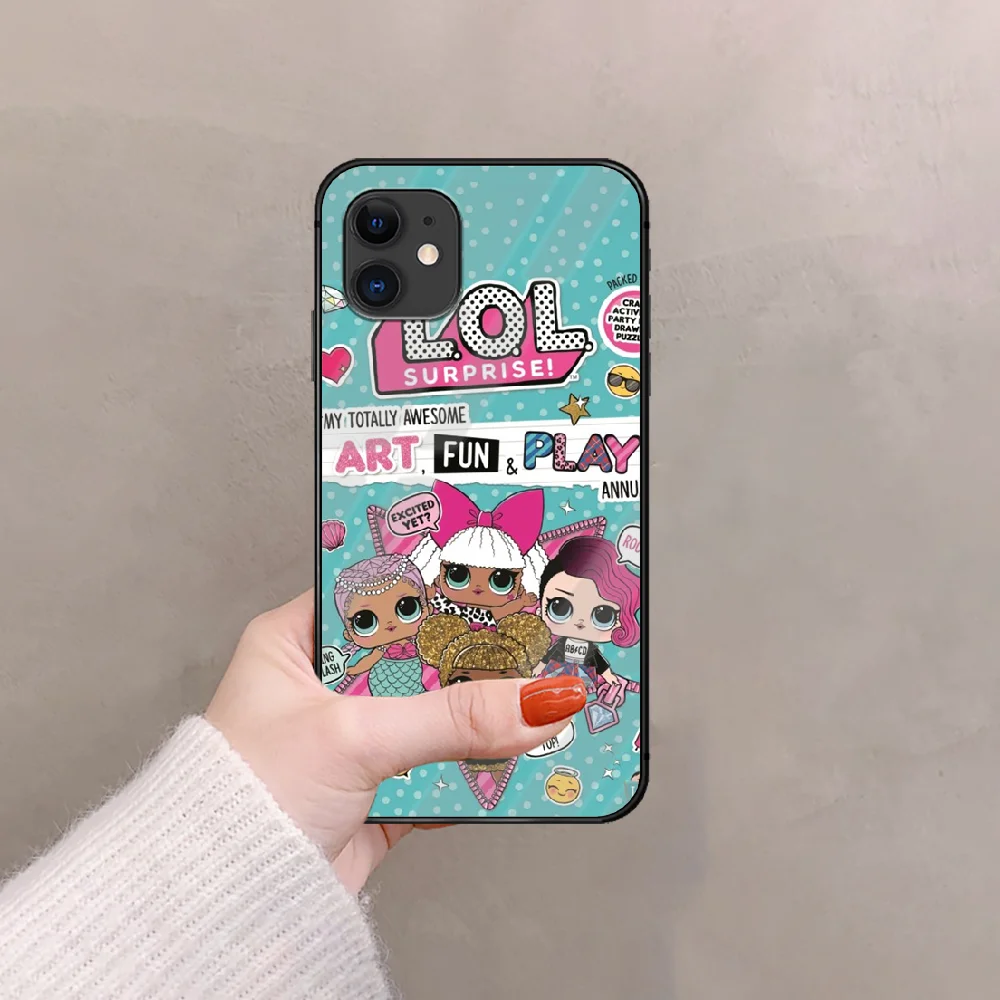 

Pretty Girl Cute Doll Lol Phone Tempered Glass Case Cover For IPhone 5 6 7 8 S Plus X Xr Xs 11 12 Pro Max Se 2020 Mini Bumper