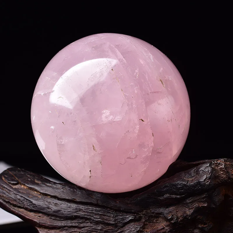 

1PC Natural Crystal Quartz Ball Healing Minerals Rose Decoration Home Reiki Ore Energy Stone Reiki Handwork Fengshui DIY Gift