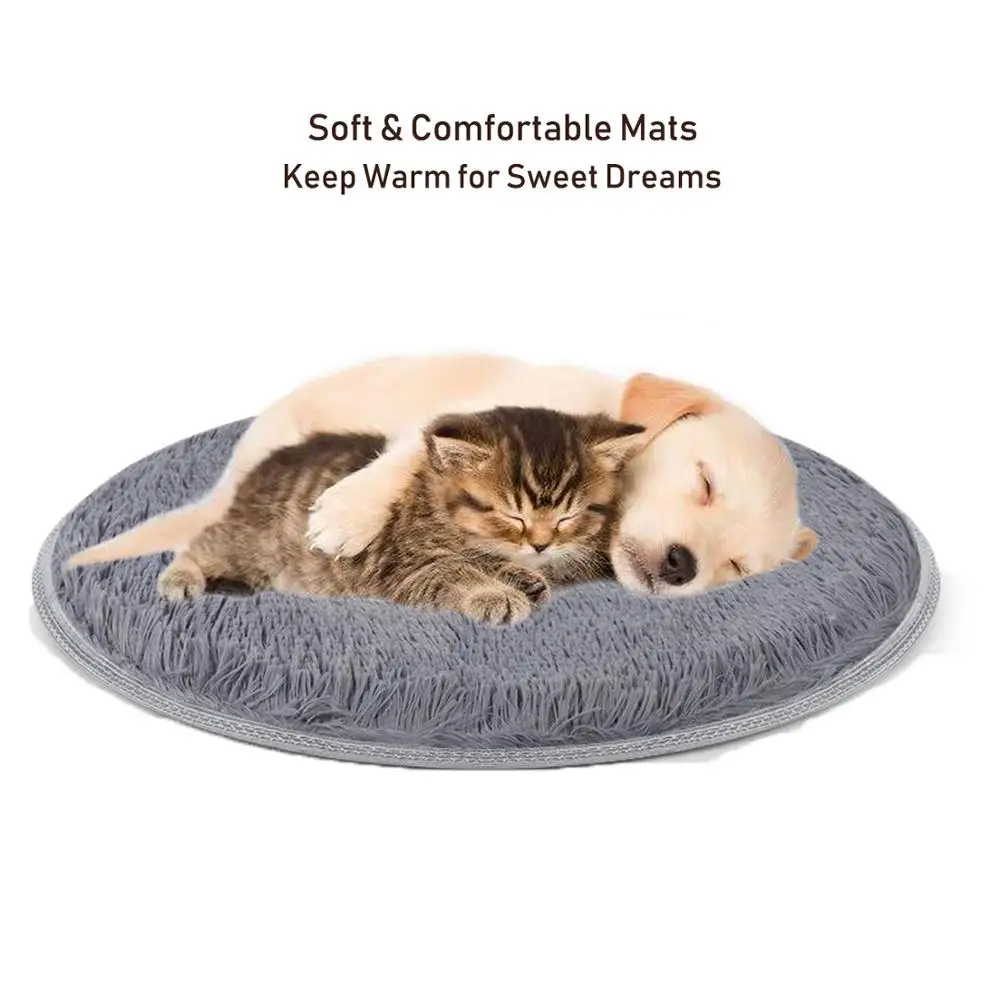 Мягкий круглый Пушистый Коврик для собак коврик кошки спальни гостиной спальный