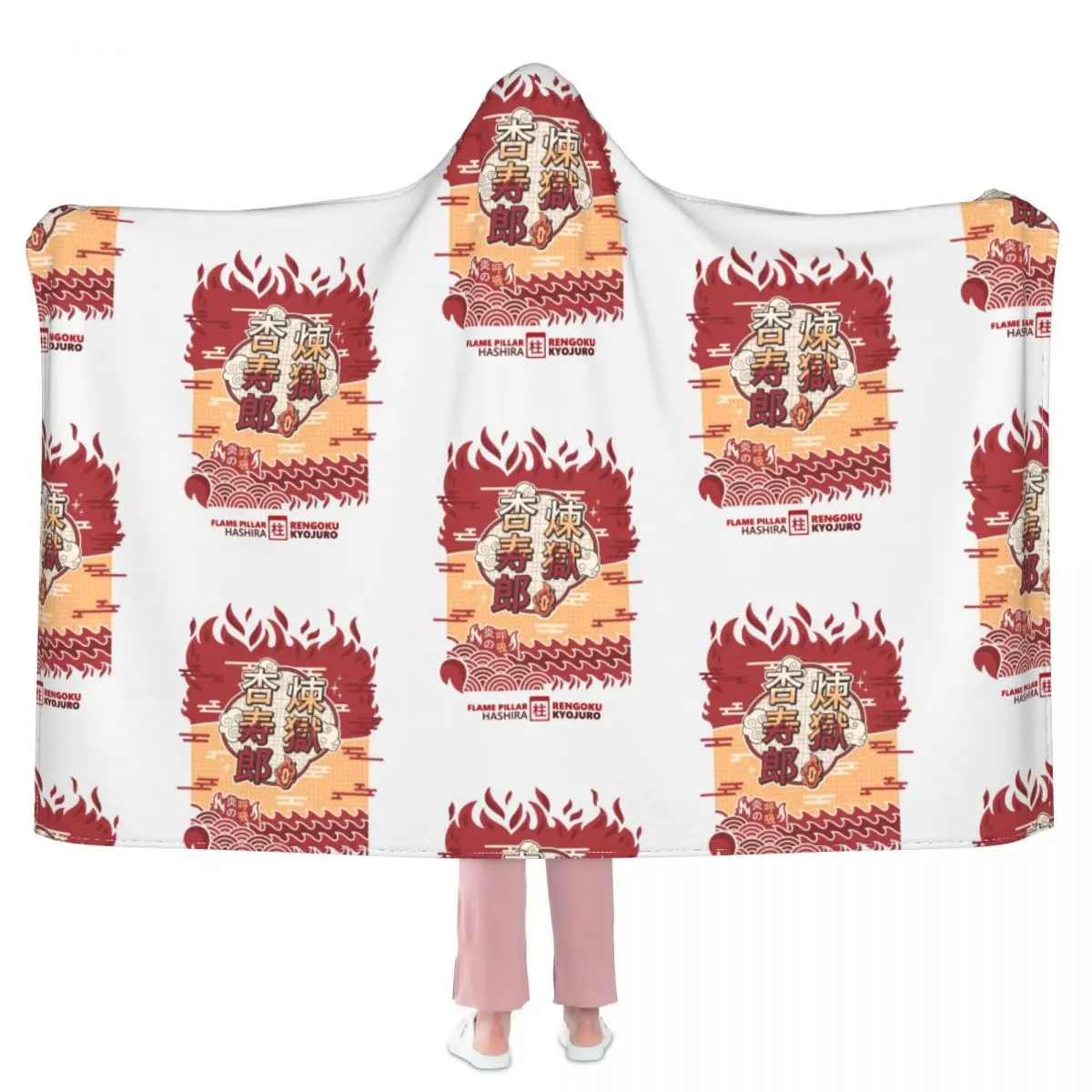 

Мягкое Флисовое одеяло с капюшоном Rengoku kyoпродыхание пламени, рассекающее демонов одеяло Yaiba в стиле Харадзюку, забавное покрывало для пикни...