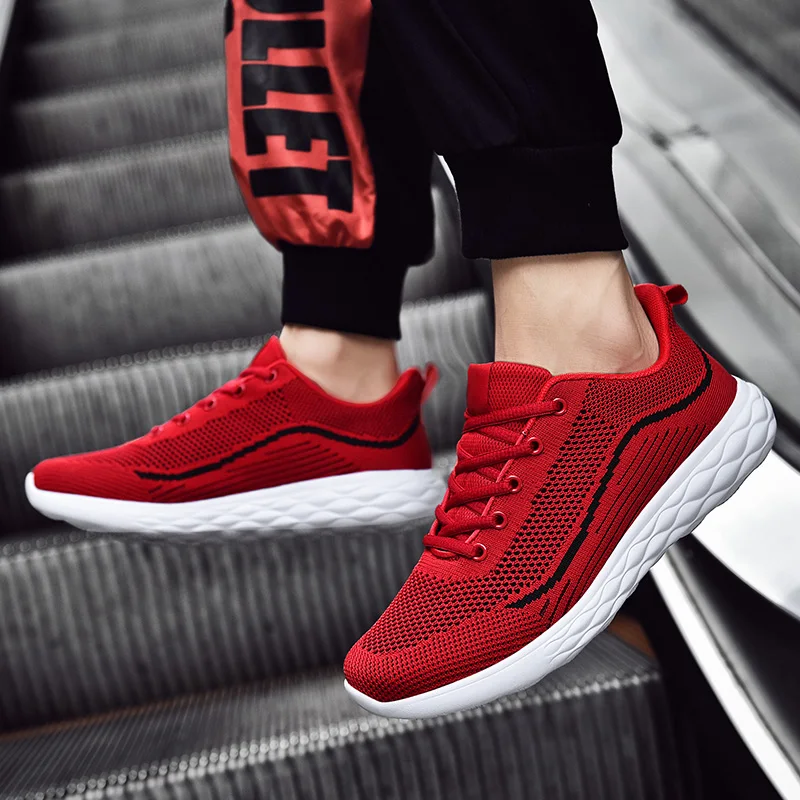 Новые дышащие Для мужчин повседневная обувь Мужская Мужской сетки Tenis Шнуровка