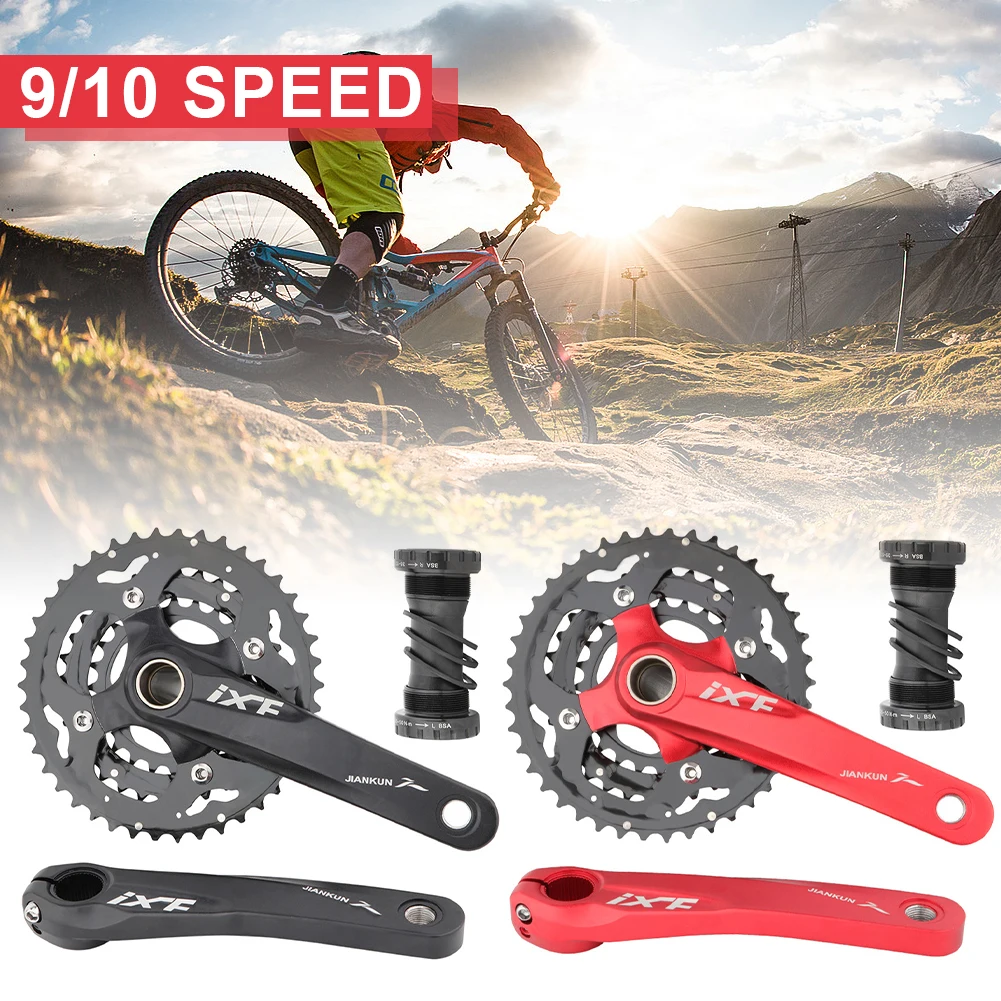 

MTB Bike Crankset 170mm 27/30 Speed 24-32-42T Chainring Bottom Bracket Bike 3-gear Hollow Integrated Chainwheel Bike Parts