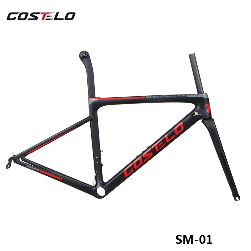 790 г диск Costelo Speedmachine 2,0 Ультра легкий карбоновый дорожный велосипед рама Costelo велосипедная Рама Bicicleta карбоновое волокно дешевая рама - Цвет: SM-01