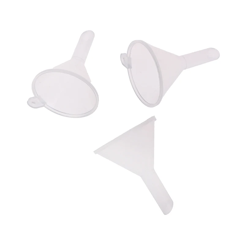 

10Pcs Transparent Mini Funnels Small Plastic Bottleneck Bottles Packing Auxiliary Tool For Perfume Diffuser Mini Narrow Fine