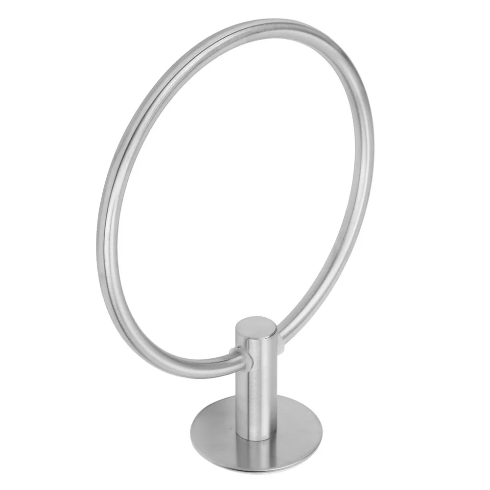 

Stainless Steel Towel Rings Free Punch Wall Mounted Towel Rack Holder Bathroom Accessories(Bruscontemporary