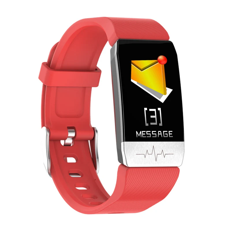 Умный Браслет T1 для измерения температуры пульса ЭКГ кровяного давления