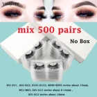 Норковые ресницы Visofree, 500 шт. оптом, без коробки, натуральные пушистые длинные накладные ресницы, искусственные ресницы для макияжа