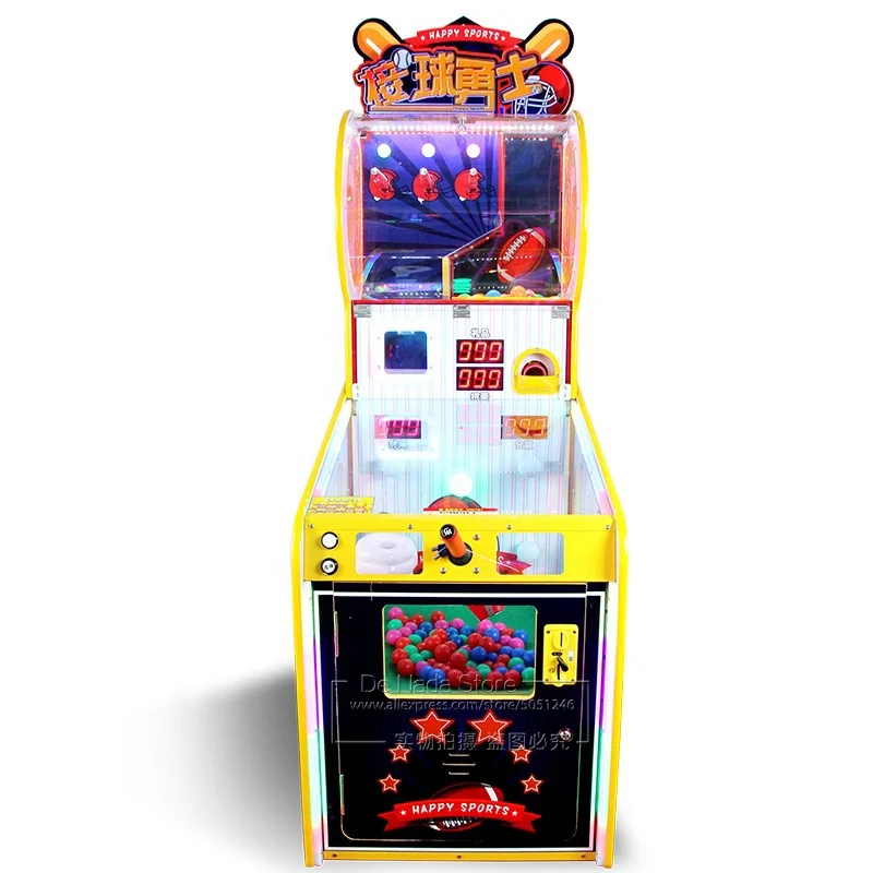 Счастливые спортивные развлекательные игры зоны дети ловят мяч аркадные лотерея