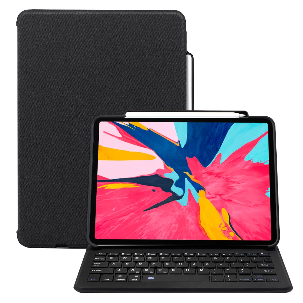 Бизнес для iPad Pro 11 чехол-клавиатура Smart Ultra Slim из искусственной кожи чехол-книжка для iPad Pro 11 дюймов 1" с карандашом