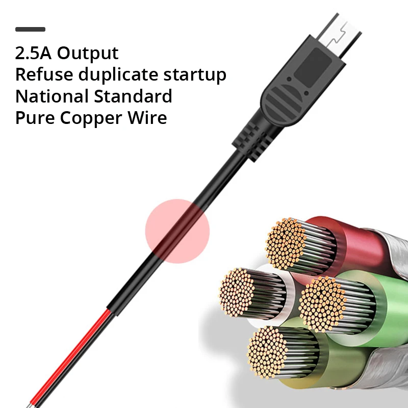 E-ACE Z01 Buck Line Mini Car Charger Hard Wire Hardwire Kit for Dash Cam Reaview Mirror 24H Parking Monitoring Cars Accessories |