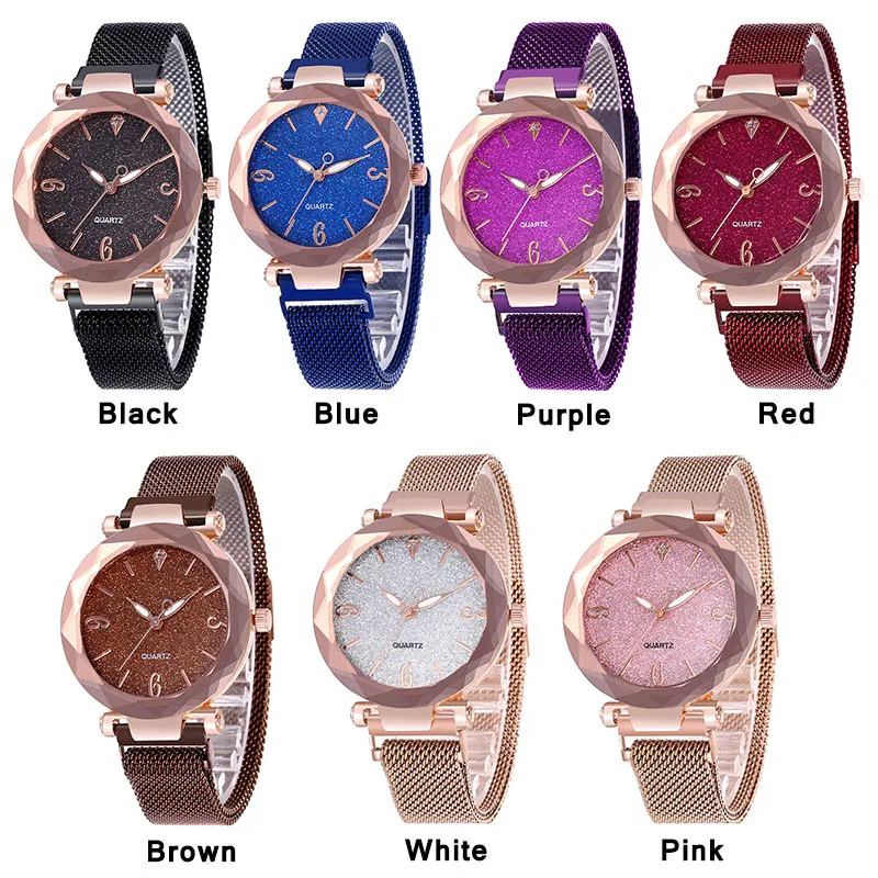 Модные женские магнитный ремешок роскошные часы браслет Мода 2019 аналоговые