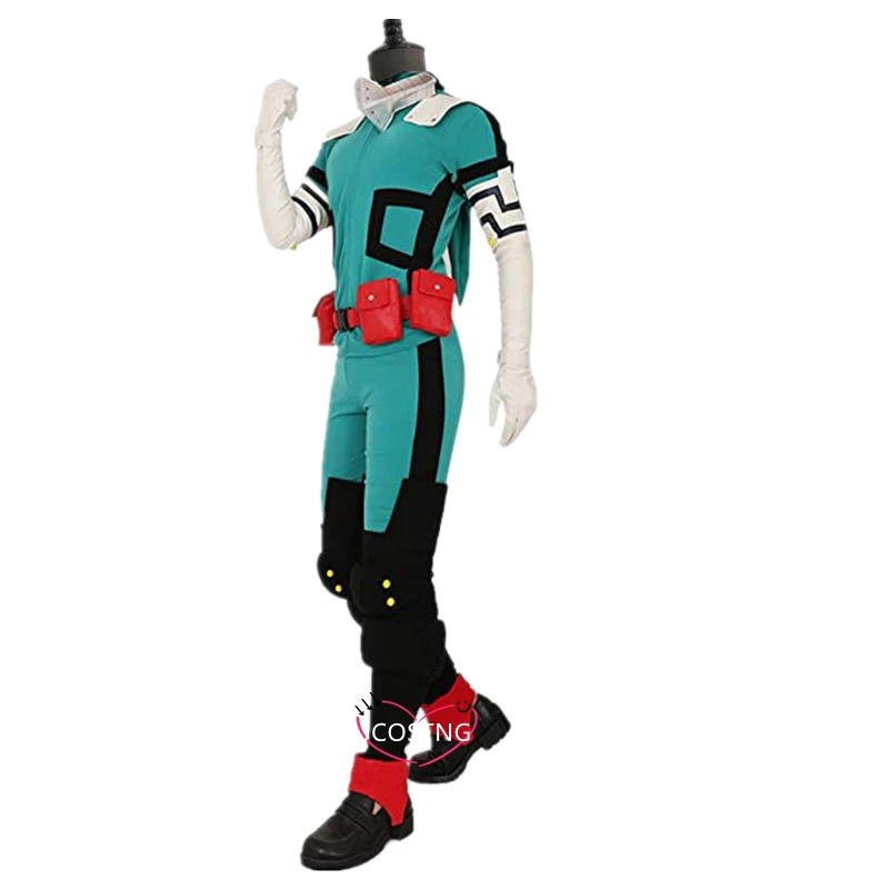 Костюм для косплея Мидория Изуку Деку из аниме "Мой герой Академия" вместе с париком - набор для Хэллоуин-вечеринки.