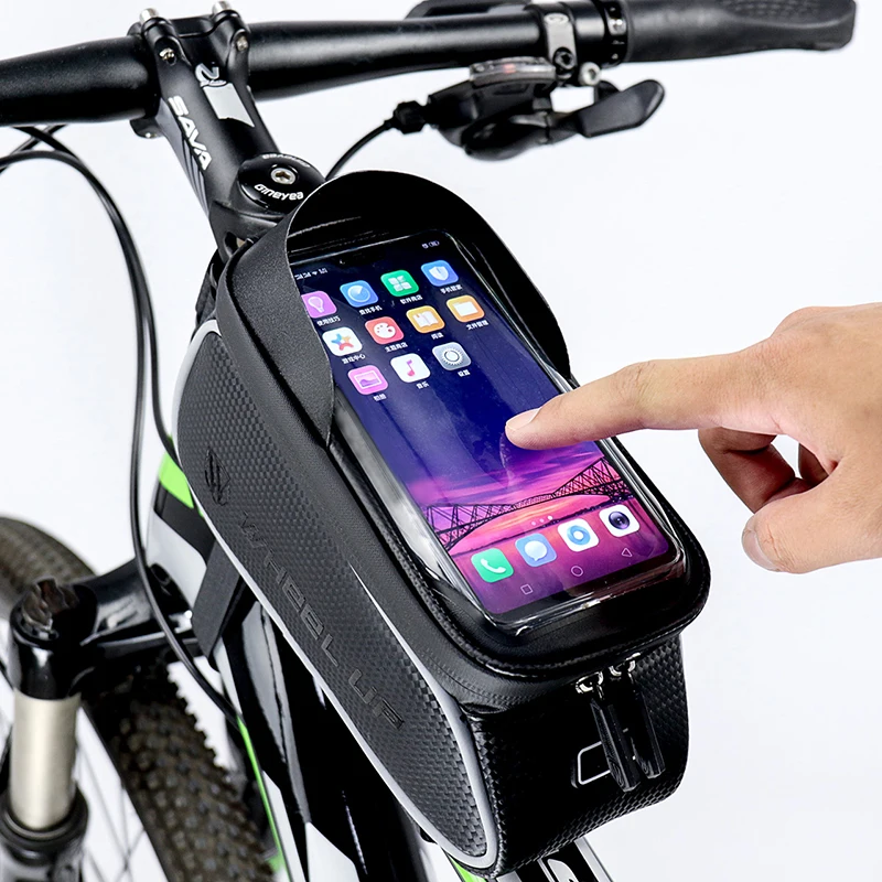 

Rainproof MTB Bicycle Handlebar Phone Holder Big Capacity Storage Bag Case Cycling Bike Front Touch Screen Bracket Stands Holder