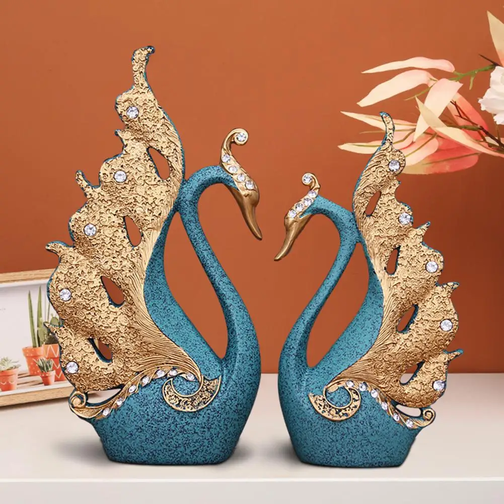 

Swan Figurines Romantic Swan Couple Statue Swan Couple Statues Creative Animal Sculptures