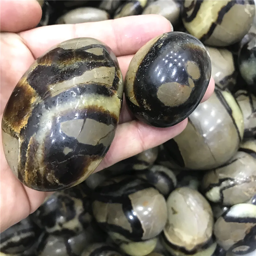 Камни для массажа пальм натуральные септарийные минеральные образцы целебный