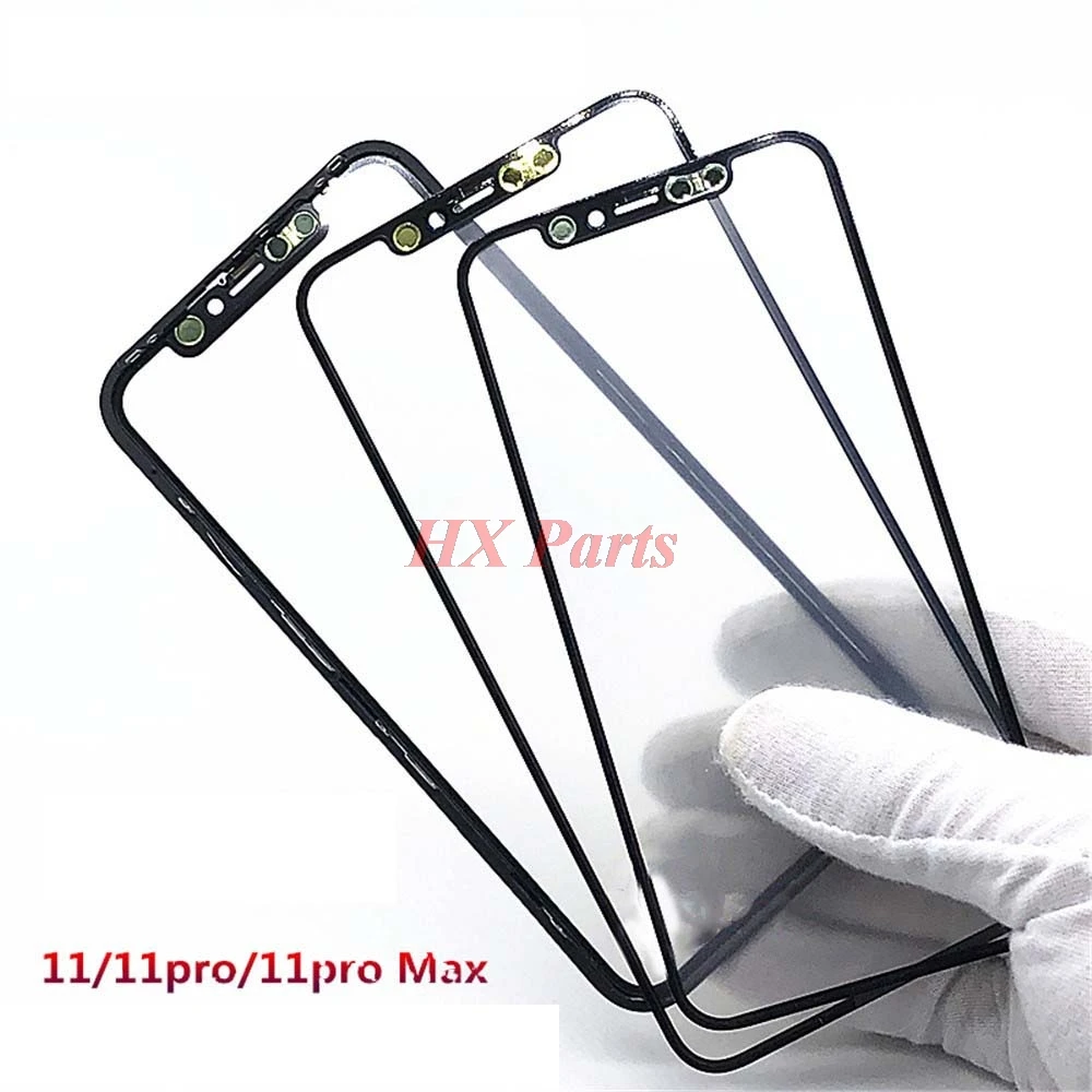 1 компл. Внешнее стекло для фронтального экрана с OCA + рамка в сборе iPhone X XS max 11 PRO MAX