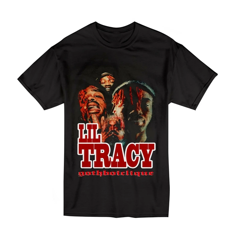 Футболка для фитнеса Lil Tracy Gbc Gothboiclique размер S 2Xl черный цвет|Мужские футболки| |