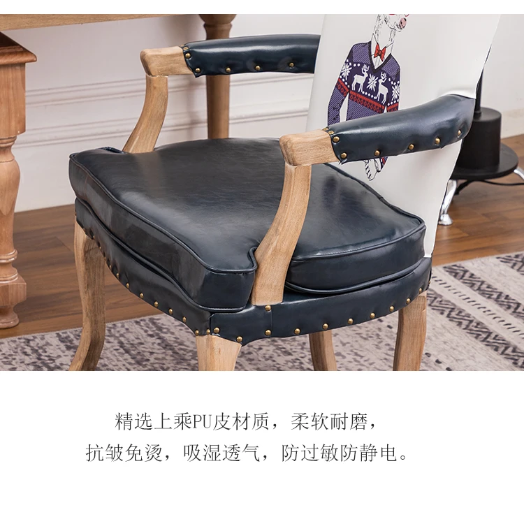 Американский Стиль твердой древесины учебное кресло Европейский обеденный стул