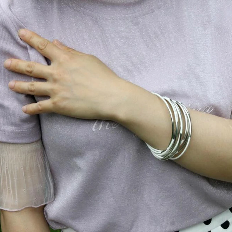 

Summer Beautiful Manual Handmade Leather Strands Bracelet Double Wraps with Charms Magnetic Clasp for Wedding Gift